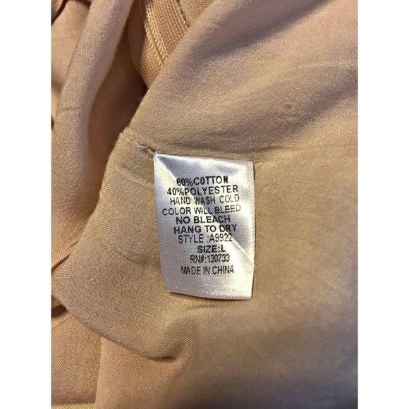 Umgee Tunic Top Size Large L Boho Babydoll Lace Lined 3/4 Sleeve Cotton Blend - Picture 7 of 9